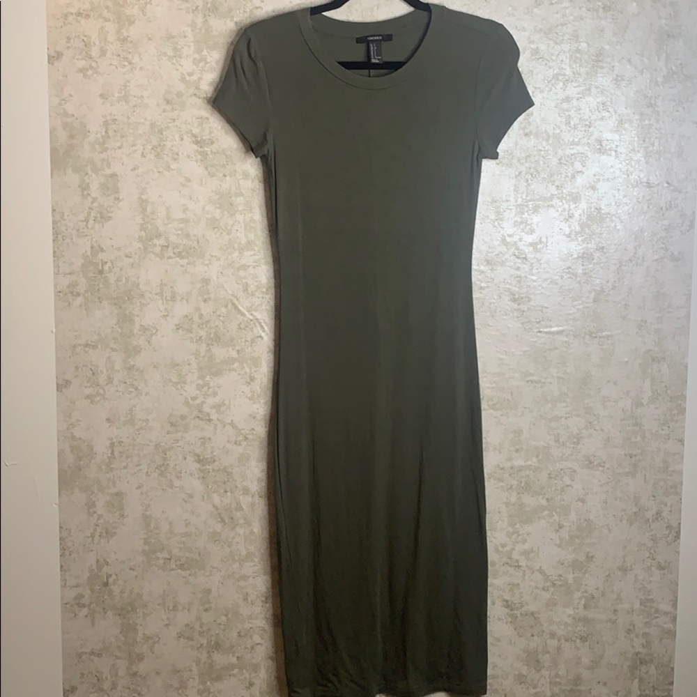 Forever 21 olive green dress